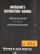 Goss & De Leeuw-Goss De Leeuw Parts 8 Spindle Work Rotator Machine Manual-#7-01